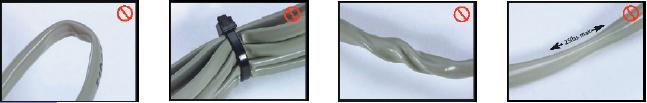 Incorrect ways to install UTP and STP cables